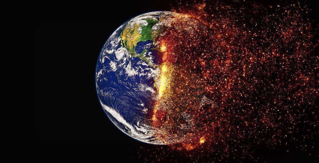 Earth burning