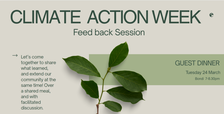 Guest Dinner 2026 – Climate Action Week Feedback session